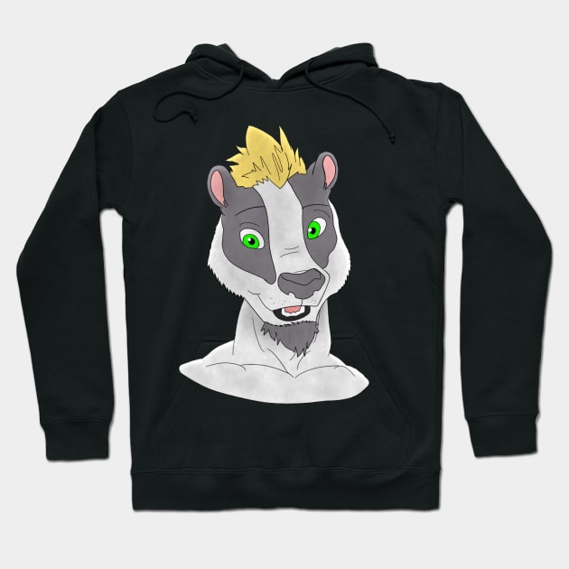 Anthro badger face Hoodie by Veleno